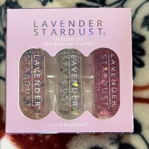 Glitter Lip Gloss Trio - Pink, Clear, Purple